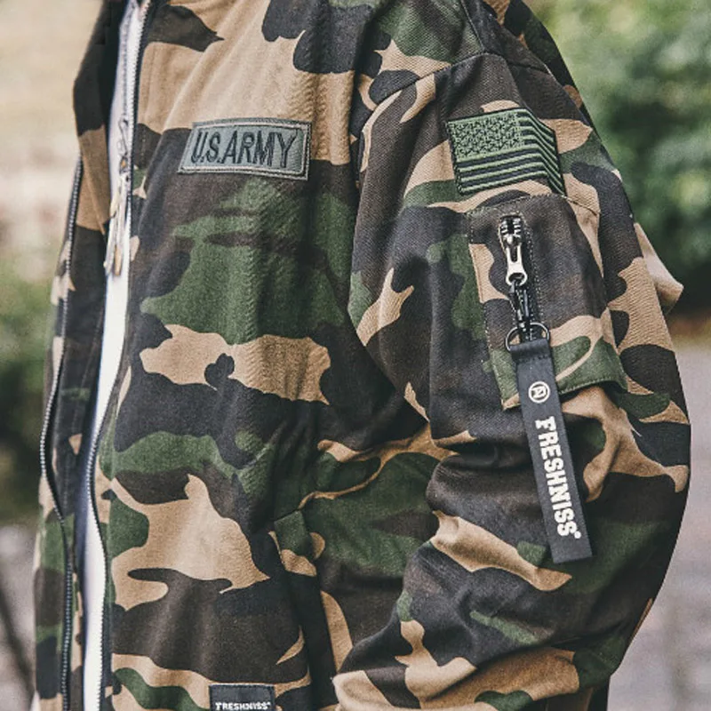 Сезон весна осень Куртка бомбер мужская верхняя одежда & пальто в стиле милитари