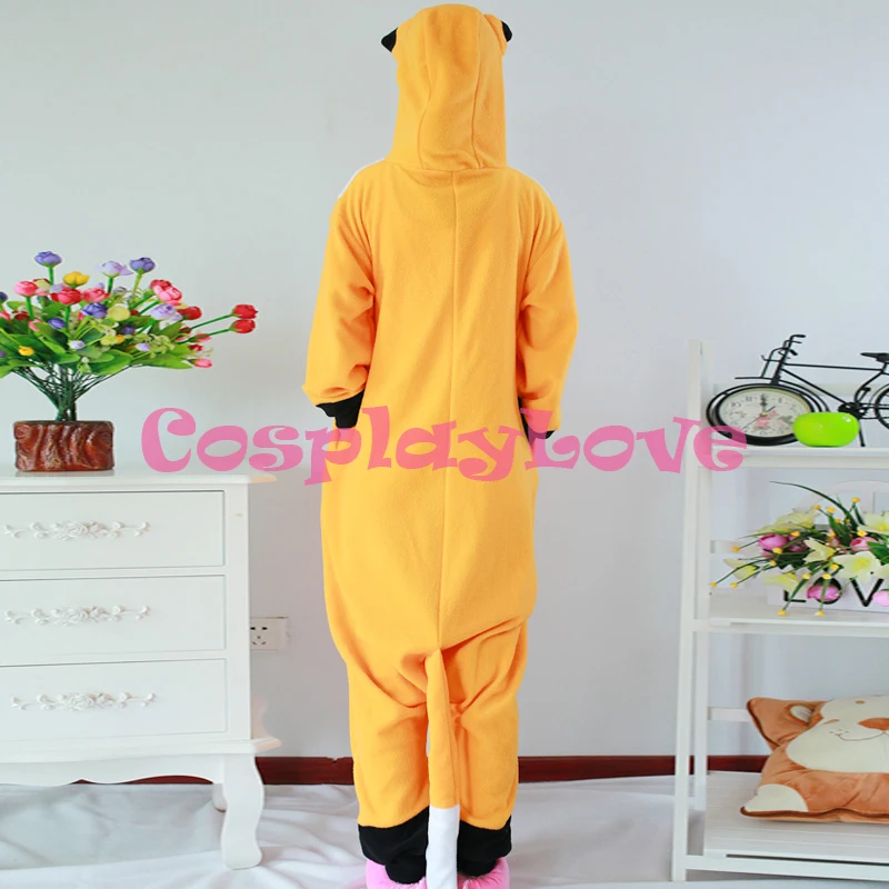 Пижама в виде апельсиновой лисы костюм для косплея животных коралловый Женский