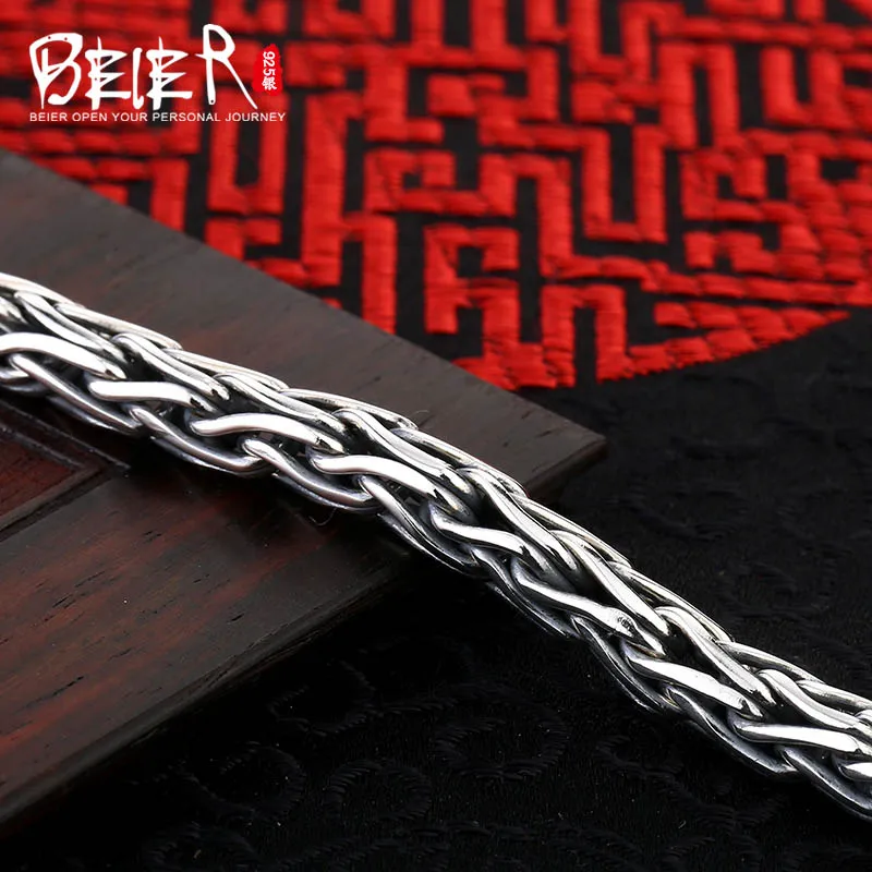 Beier SOTRE 925 пробы серебряный браслет двуглавый дракон высокое качество браслет для мужчин ювелирные изделия SCTYSL0155