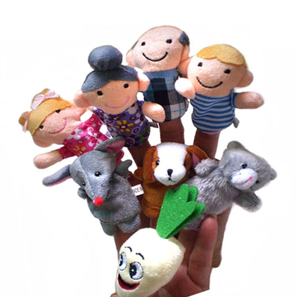 8 шт куклы марионетки на палец милые в форме плюшевого животного для театра