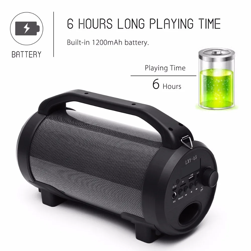 Цветной светодиодный ручной/наплечный супер бас Hi-Fi стерео колонка беспроводная