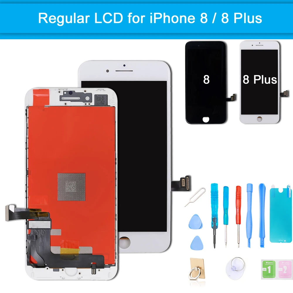 ЖК дисплей для iPhone 8 Plus сенсорный экран дигитайзер сборка замена экрана с рамкой +