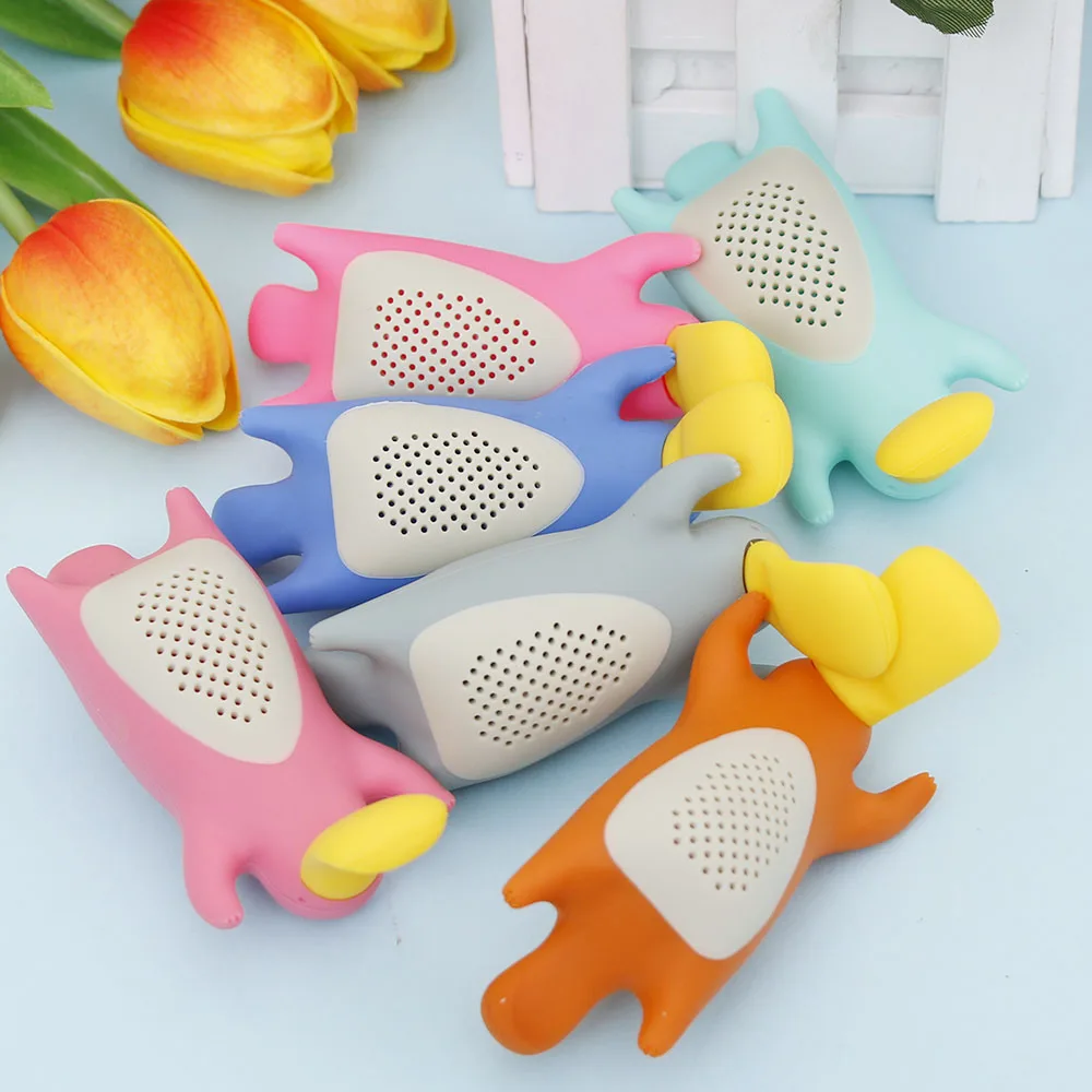 1 шт. пять цветов милый силиконовый ситечко класса FDA для заваривания черного чая
