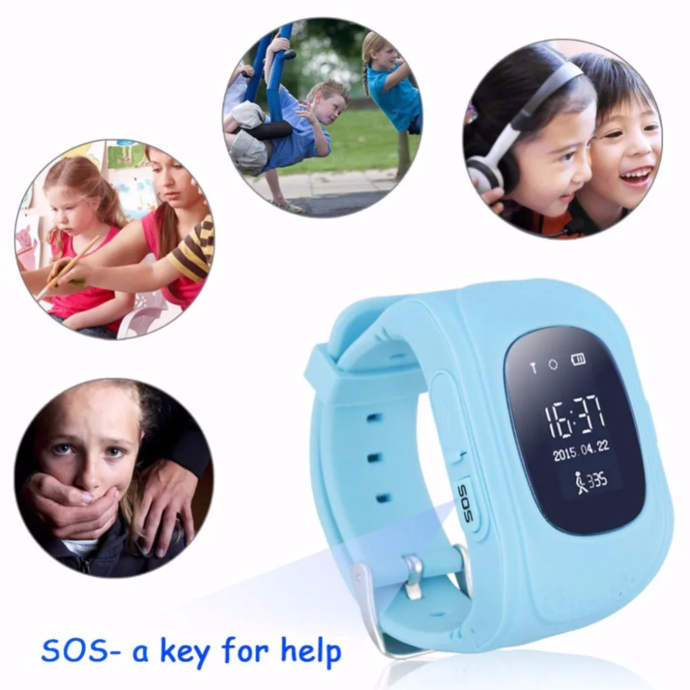 LANGTEK Q50 OLED Child GPS Tracker SOS Smart Monitoring Positioning Phone Kids Watch Compatible with IOS & Android | Электроника
