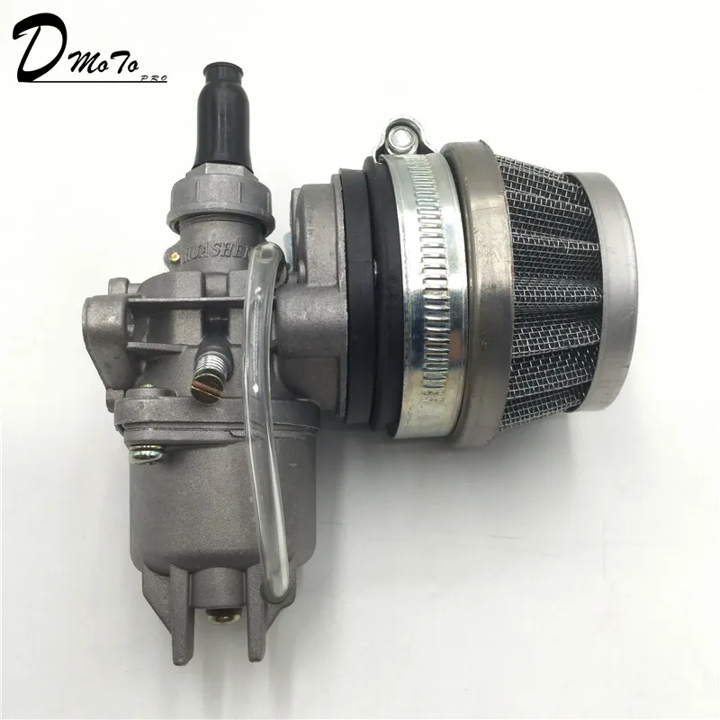 Карманный велосипед 47cc 49cc двигатель carb Карбюратор с воздушным фильтром Pod 2 тактный для мини квадроцикла ATV Dirt Bike MiniMoto Go Kart Buggy - Цвет: Silver