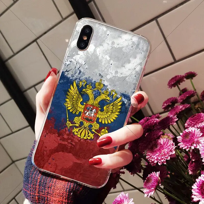 Yinuoda Национальный флаг России эмблема DIY Окрашенные аксессуары для телефона