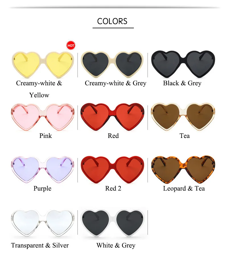 Женские солнцезащитные очки Love Heart, модные милые сексуальные ретро очки кошачий глаз, винтажные недорогие солнцезащитные очки, красные, фиолетовые, чайные, UV400 линзы для женщин