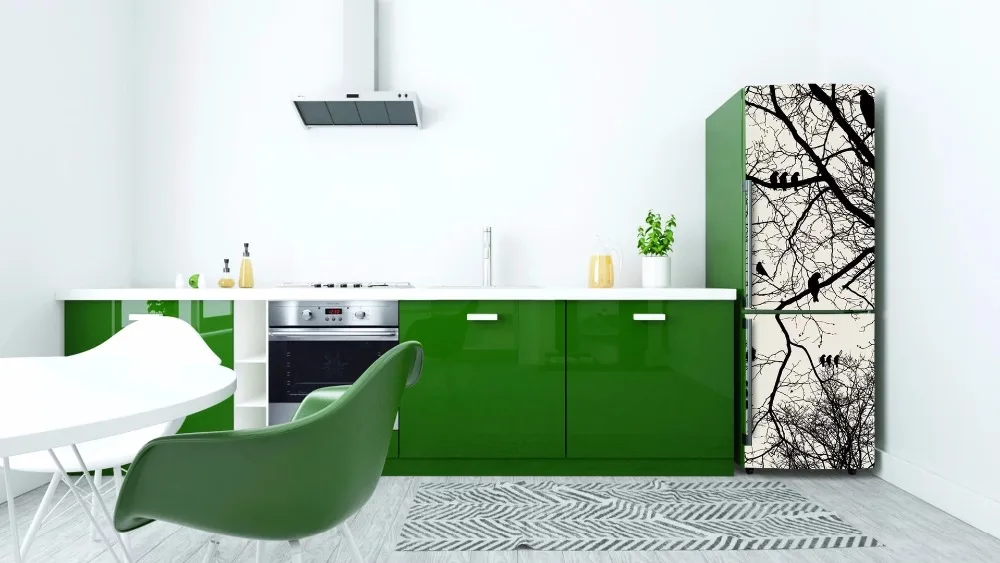 DIY искусство современный птиц на деревья Водонепроницаемый самоклеящийся стикер