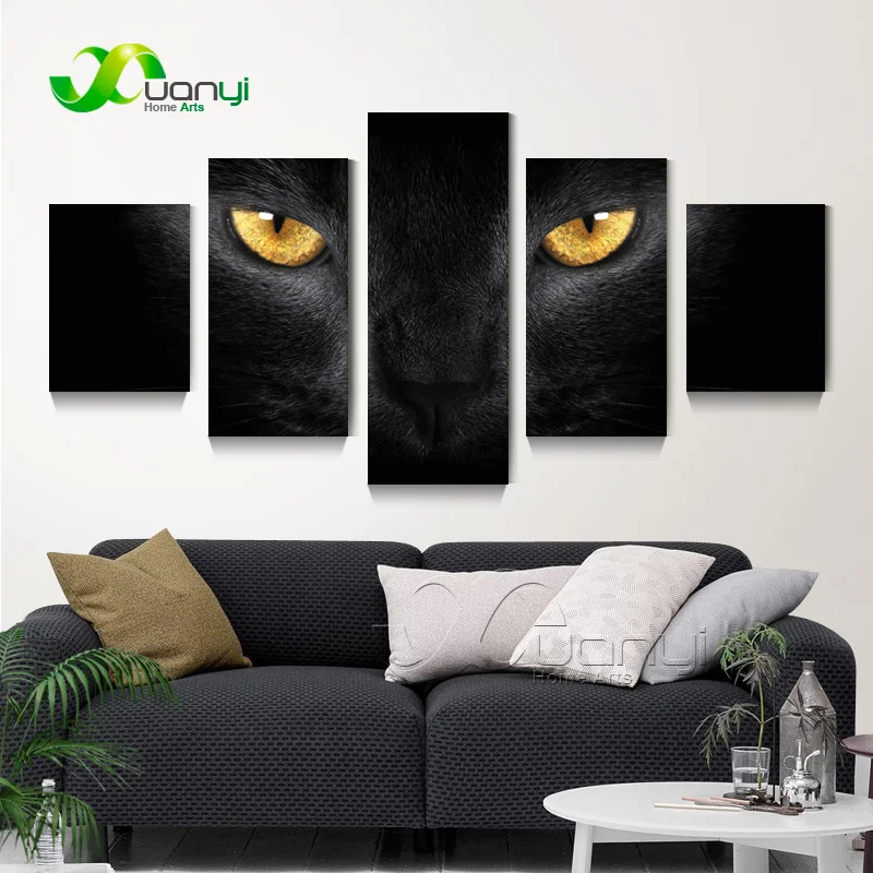 

5 Panel Wolf Eye Abstract Canvas Art Painting Home Decor Modular Wall Picture For Living Room Prints Wall Art Unframed PR1361