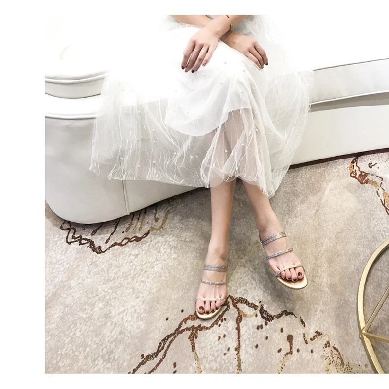 2019 женские босоножки без шнуровки в римском стиле повседневные с круглым носком