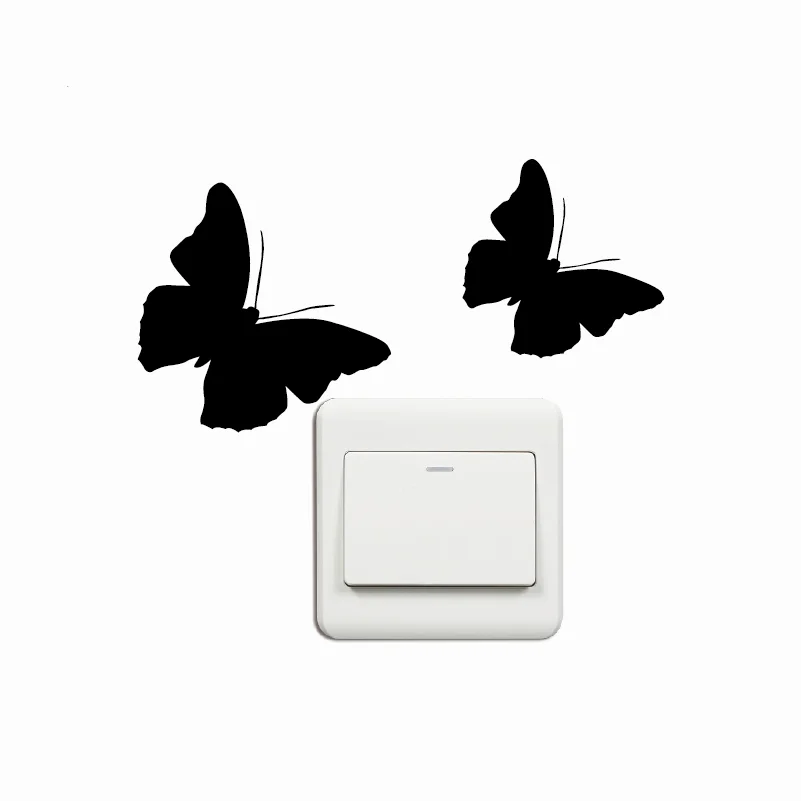 2 шт. виниловые наклейки на стену в виде бабочек|Обои| |