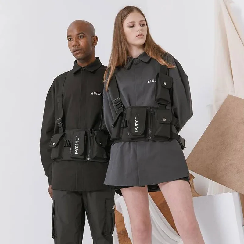Сумка мессенджер Kanye West функциональная тактическая сумка в стиле хип хоп пояс