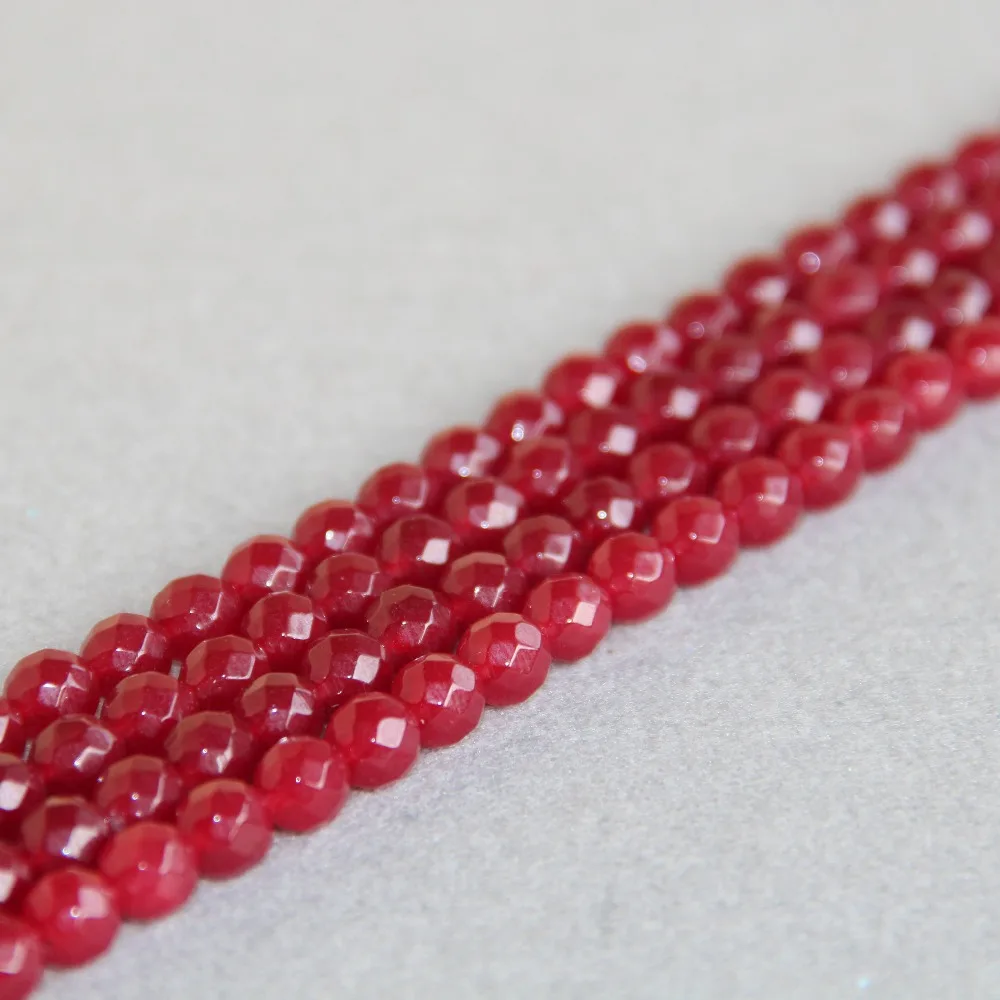 Аксессуары для рукоделия 8 мм граненый темно красный халцедон полу готовые камни