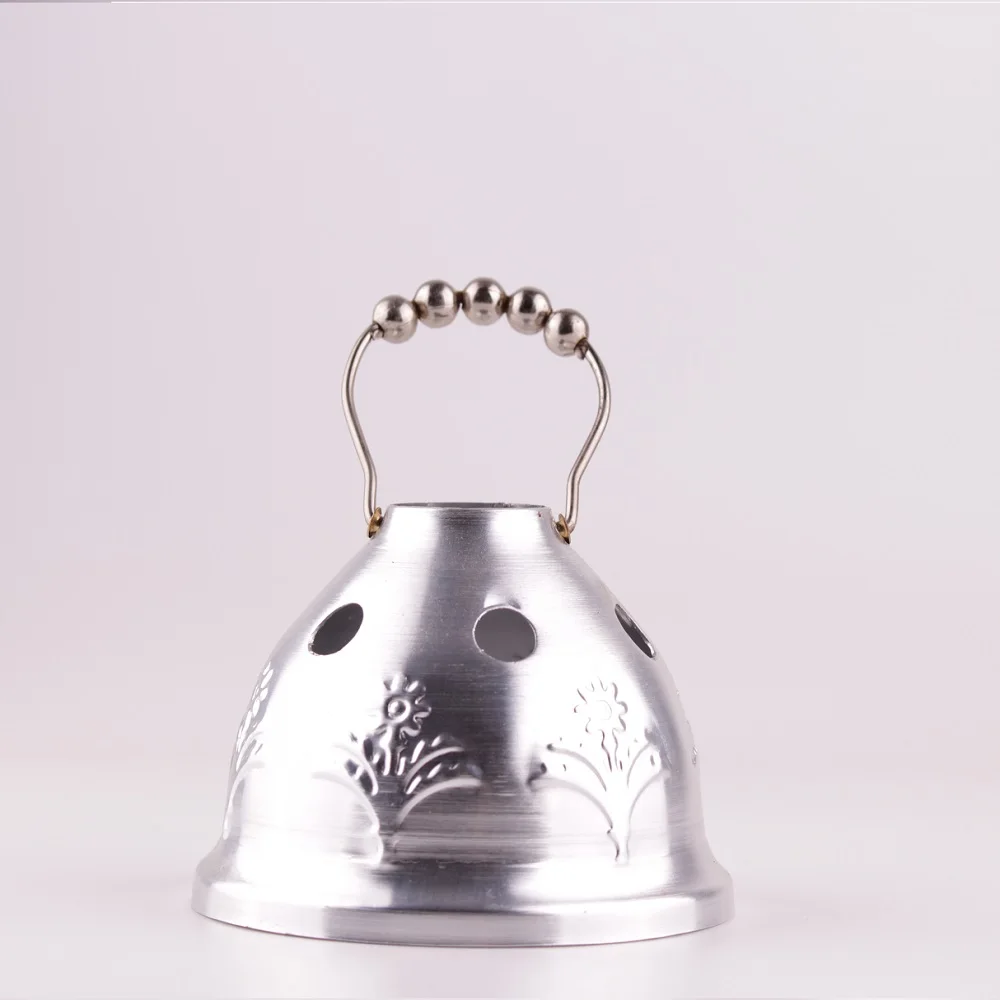 Silver Screen Flower Metal Hookah Shisha Bowl Windbreak Fire Carbon Ssolation Cover | Дом и сад
