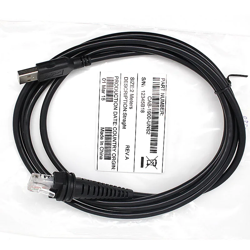 5 шт. 2 м USB кабель для передачи данных сканера штрих-кодов Honeywell 1900G 1200 1300G