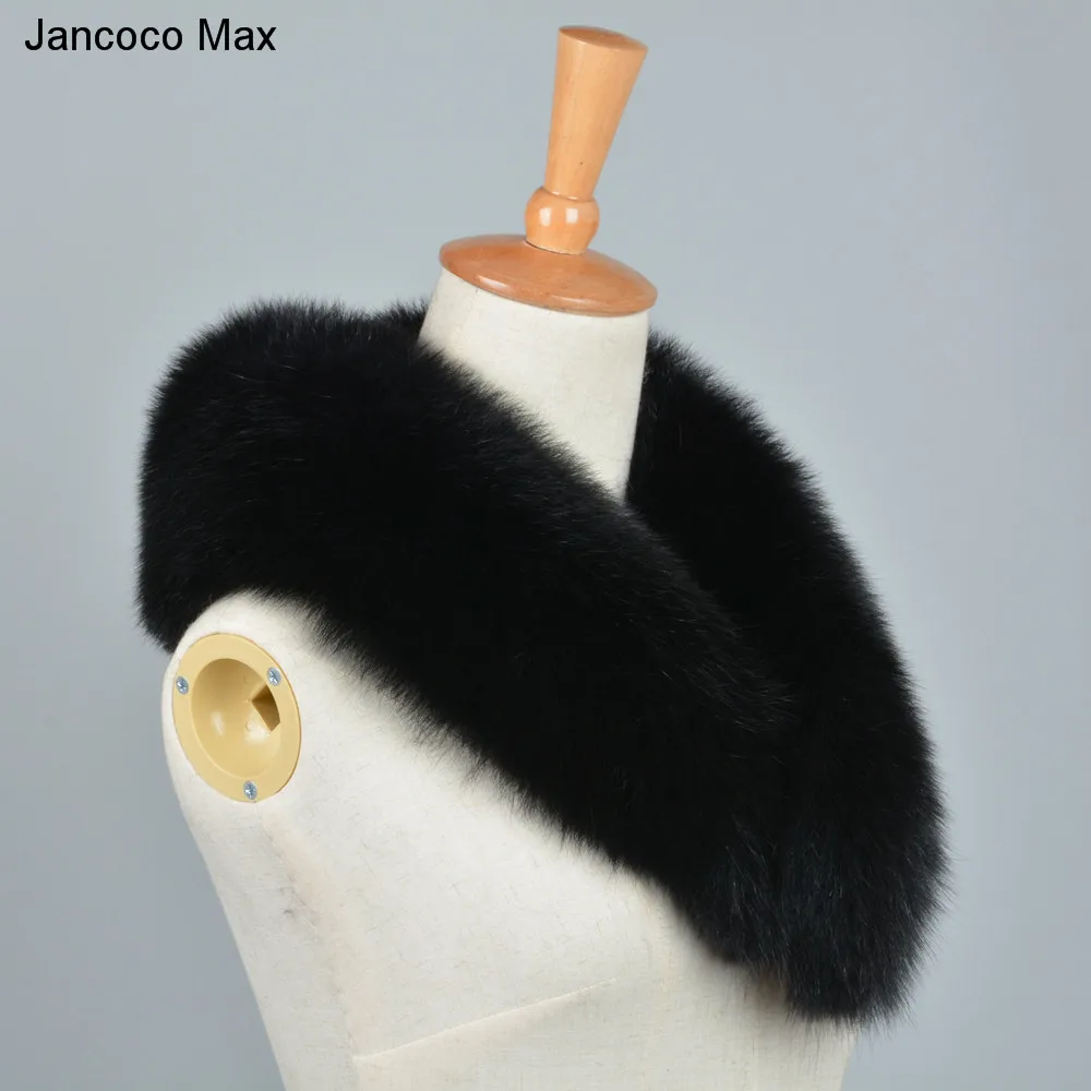 Jancoco Max* натуральный Лисий мех большой воротник шарф женский модный стиль магнит шали осень зима воротники S7205