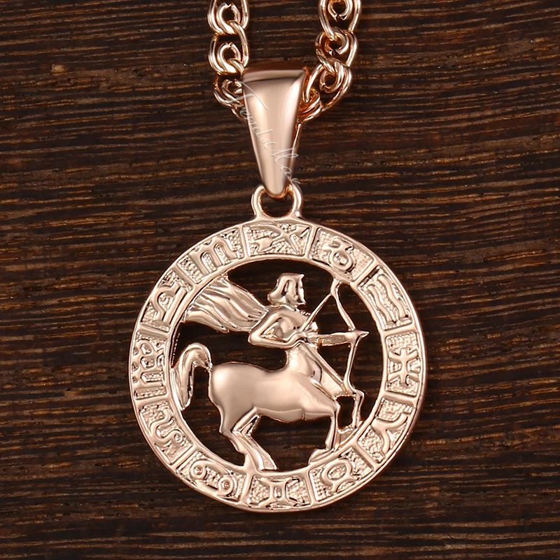 Женский кулон Стрелец ожерелье золотой знак зодиака в Созвездие для женщин