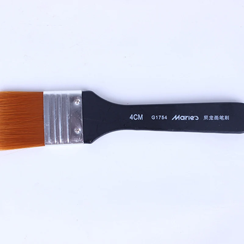 1 шт. нейлоновая кисть для рисования волос с плоским кончиком маслом художника