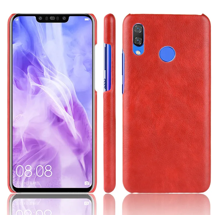Новинка для huawei nova 3 Чехол huawei nova 3 Ретро из искусственной кожи кожа с рисунком Litchi Твердый чехол для huawei nova 3 PAR-LX1 чехол для телефона - Цвет: red