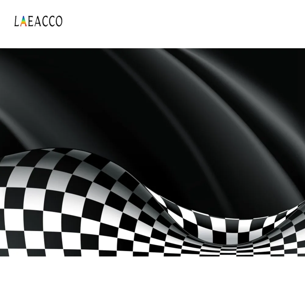 Laeacco Фото фоны флаг матч Феррари Черный Белый спортивный постер ребенок портрет