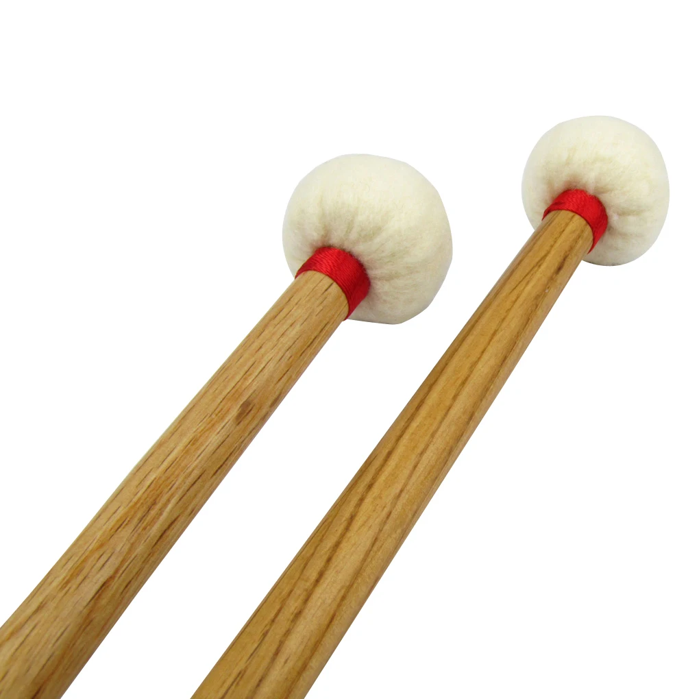 1 пара мягких деревянных сердцевины Precussion Mallets барабанные палочки тимпани молоток дубовая ручка идеальный вес и баланс