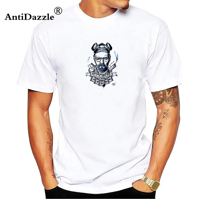 Top Quality Cotton heisenberg funny men t shirt casual short sleeve breaking bad print mens T-shirt Fashion cool T for | Мужская одежда