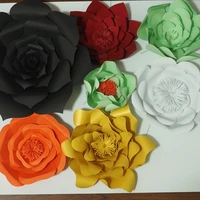 7pcs set cardstock giant paper flowers for wedding backdrops windows display mix colors and sizes20cm 45cm