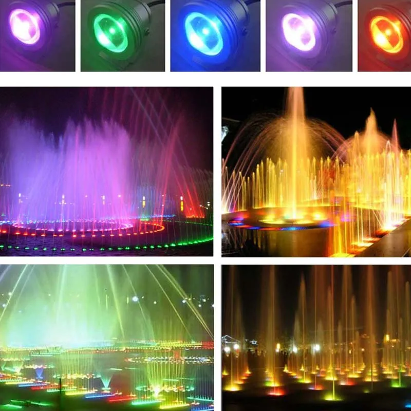 IP68 10 Вт 12 В светодиодный подводный RGB фонарь для бассейна 1000 лм водонепроницаемый