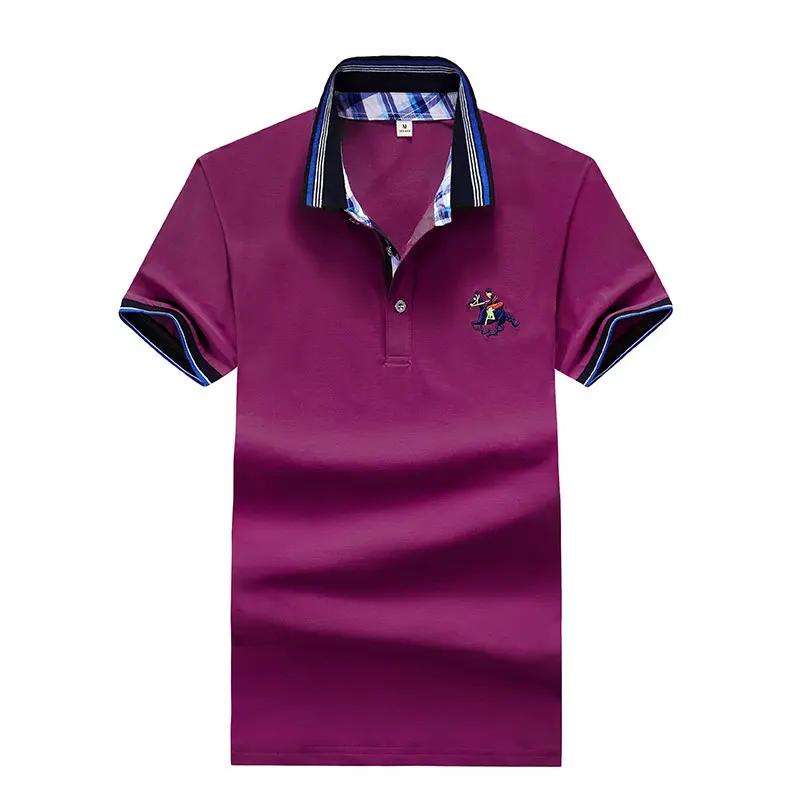 Wine red TIEPUS, рубашка поло, Мужская модная хлопковая рубашка поло, Мужская Однотонная рубашка поло с отворотом и вышивкой пони, деловая рубашка поло, мужская одежда - Цвет: Wine red