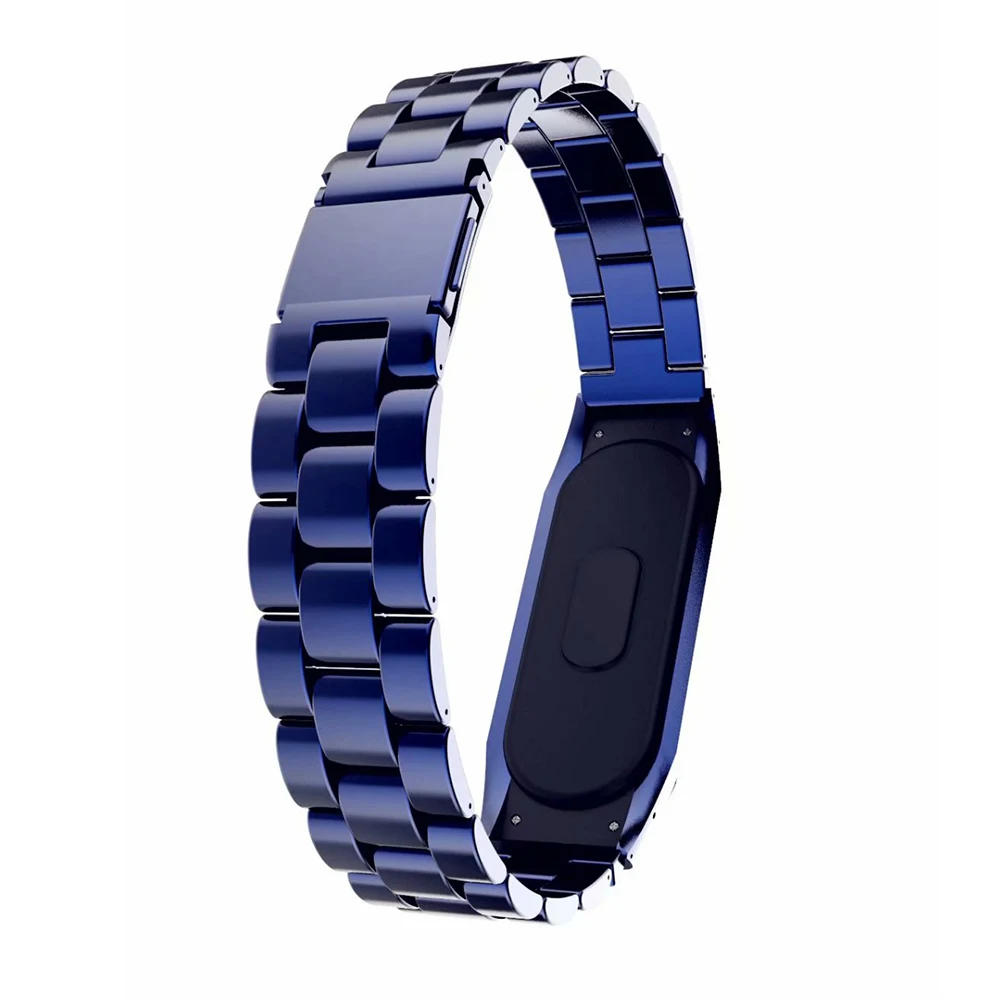 Для Xiaomi mi Band 4 3 ремешок для мужчин/женщин металлический браслет для mi band 4 наручный ремень из нержавеющей стали пряжка аксессуары