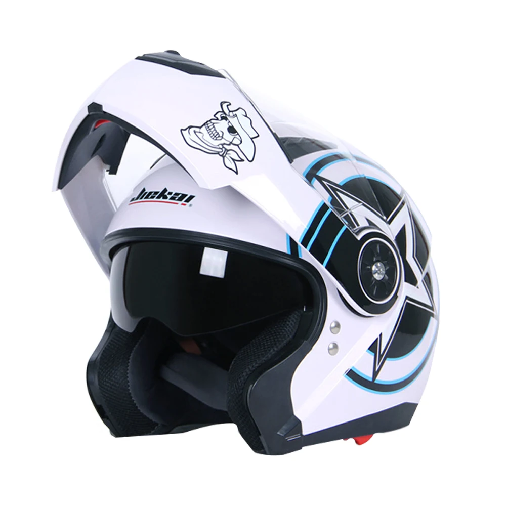 Мотоцикл JIEKAI шлем Мужской мотоциклетный на все лицо шлемы для езды Casco