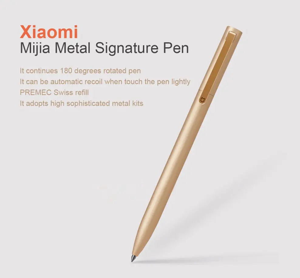 Оригинальный Xiao mi jia Sign Pen ручка PREMEC гладкая Швейцария Refill Kuni Япония чернила