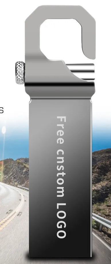 gray Usb флеш-накопитель 64 Гб/3,0 Металлический флеш-накопитель 32 ГБ флеш-накопитель 16 ГБ/8 ГБ/4 ГБ/128 ГБ браслет Флешка подарок usb флеш-накопитель логотип на заказ - Цвет: gray