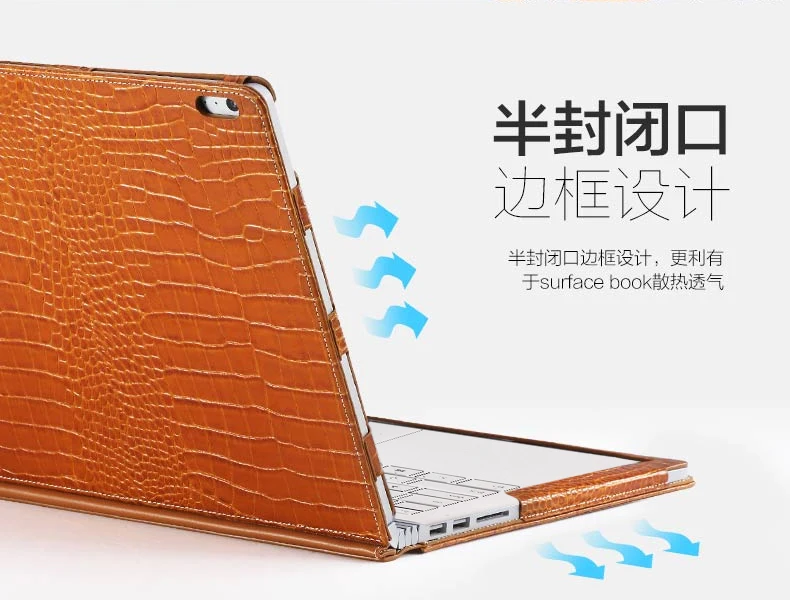 Чехол из натуральной кожи для microsoft Surface Book 2 13,5 ''Tablet PC Laptop Sleeve split дизайн для Book2 экранная пленка подарок