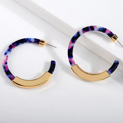 Multicolor 2 ZA богемные цветные акриловые серьги-капельки для женщин, Винтажные серьги-подвески из смолы, Женские Ювелирные изделия Brincos - Окраска металла: Multicolor 2