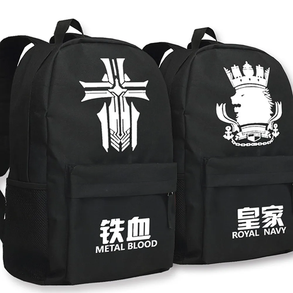 MeanCat китайские онлайн игры Azur Лейн плеча рюкзак металла крови школьный