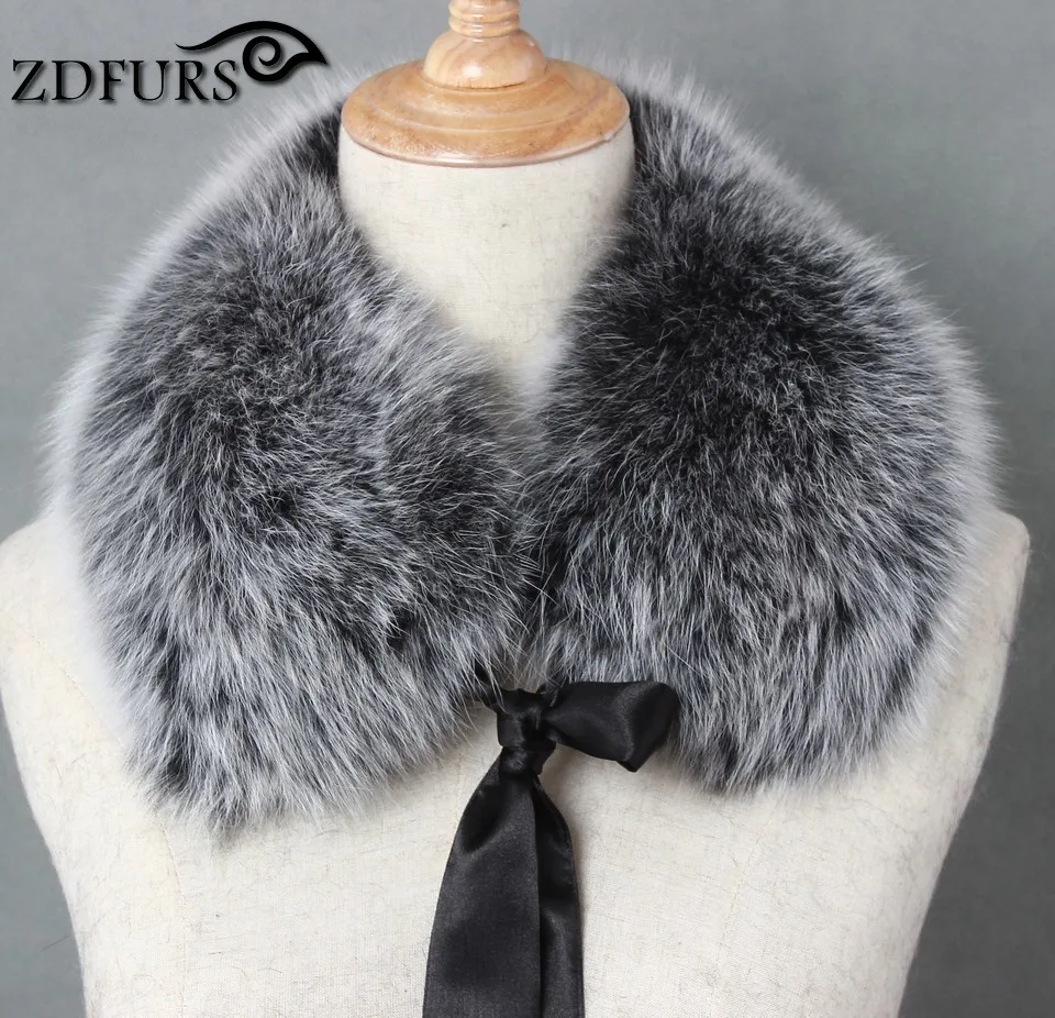 FXFURS натуральным лисьим меховой воротник лента Глушитель мех зимний теплый шарф Лисий меховой воротник для шерстяное пальто украшения прекрасная девушка