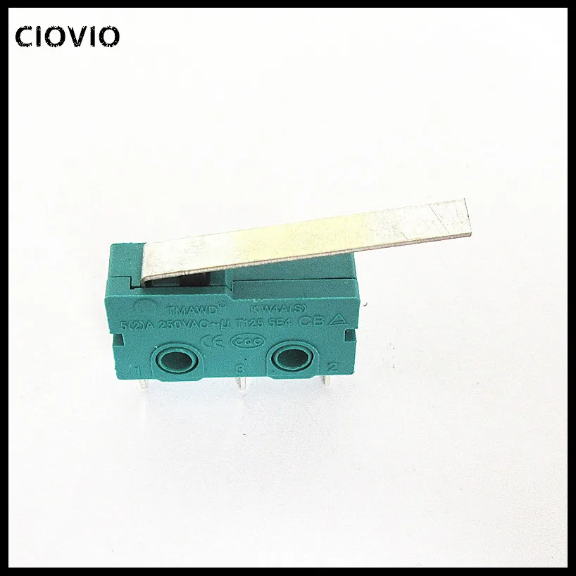 CIOVIO 50 шт. 5A 250 в микро переключатель KW12 C длина ручки 28 мм 3 контактный концевой