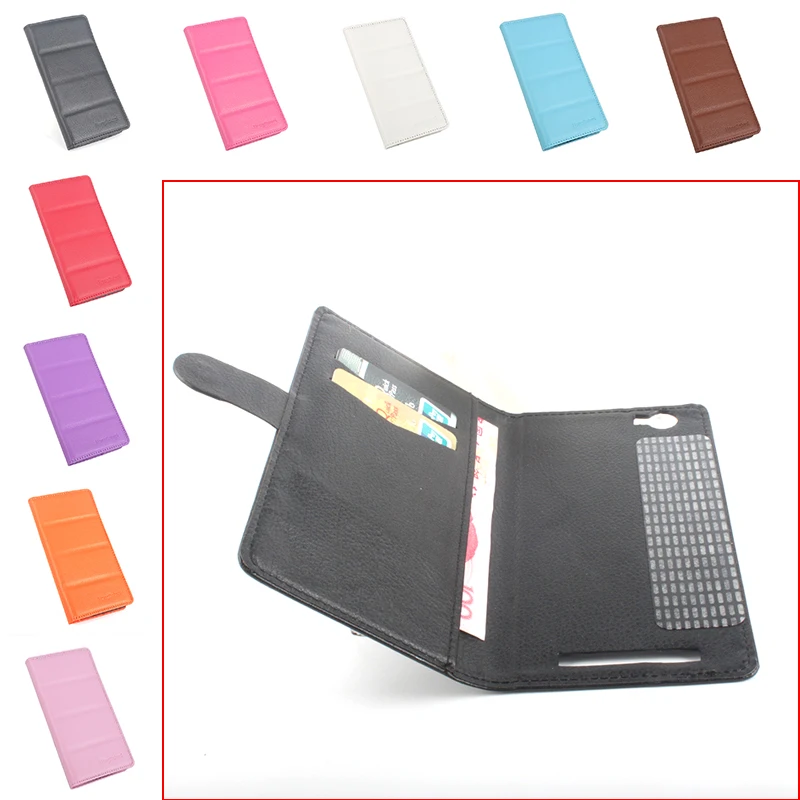 For Homtom HT6 Phone Case Folio Flip Pure Color Lichee Pattern PU Leather Wallet Cover Cash/Card Slots lizhi | Мобильные телефоны и