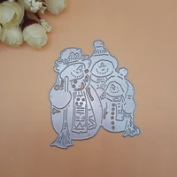 christmas snowman family metal cutting dies for clear stamps scrapbook diy scrapbooking card stencil paper craft
