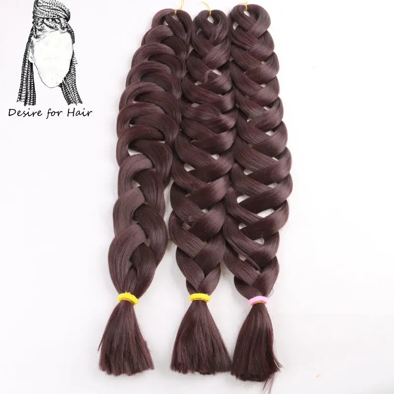 # 99J Desire for hair, 1 упаковка, 82 дюйма, 165 г, большие синтетические косы, волосы для маленьких скручивания, косички, плетение, наращивание волос - Цвет: # 99J
