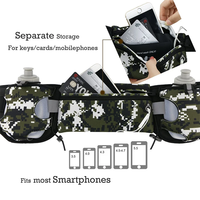 Спортивный гидратационный пояс для бега идеально подходит мужчин и женщин