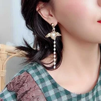 pearl loving earrings dongdaemun korea personal long earrings anti allergy fashion earrings