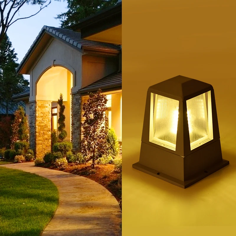 Светодиодный уличный светильник настенная лампа столбик для сада