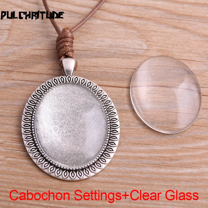 Подвески из цинкового сплава 2 шт. подвески с большим овальным кабошоном два