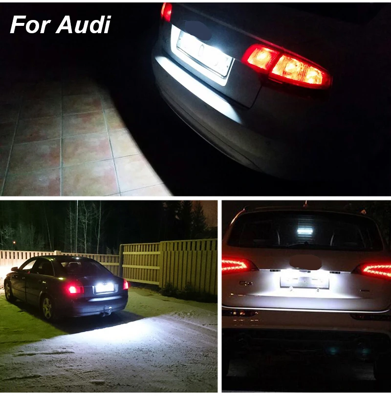 Urbanroad 2 шт. Led номерной знак светильник лампа для Audi A6 A4 C6 A3 S3 S4 B6 B7 S6 A8 S8 Rs4 Rs6 Q7 номерной знак лампа
