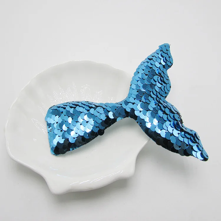 120 шт./лот красивый дизайн русалки модные весы Блестки для волос с бантом женские