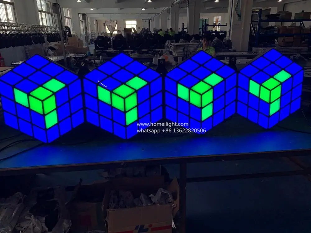 LED 3D Magic Cube Стены акриловые RGB для свадебного мероприятия диско фон|Эффект