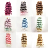size for 16 14 13 bjd doll hair extensions heat resistant wire curly hair piece for all dolls diy doll wig doll accessories