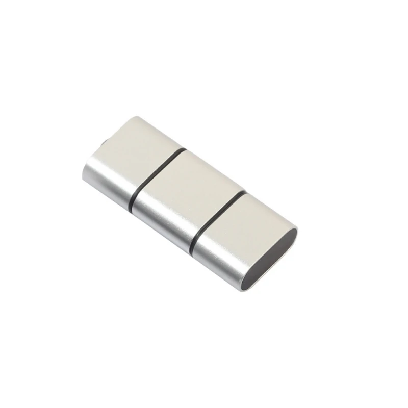 Универсальный 2 в 1 type-C кард-ридер USBA+ type C для MicroSD USB 3,1 Gen1 type C TF кард-ридер для смартфонов ПК - Цвет: Серебристый
